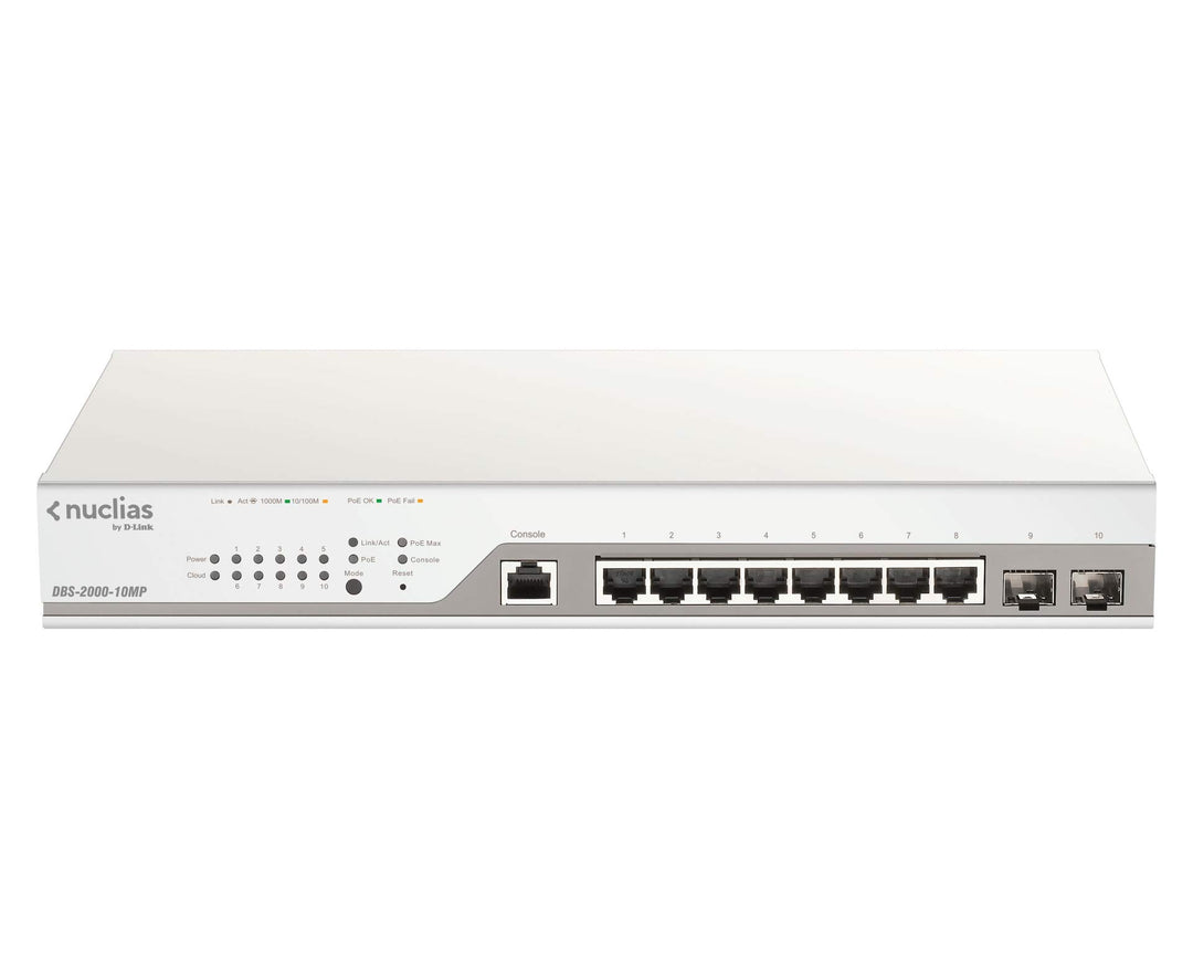 D-Link DBS-2000-10MP Netzwerk-Switch Managed Gigabit Ethernet (10/100/1000) Power over Ethernet (PoE