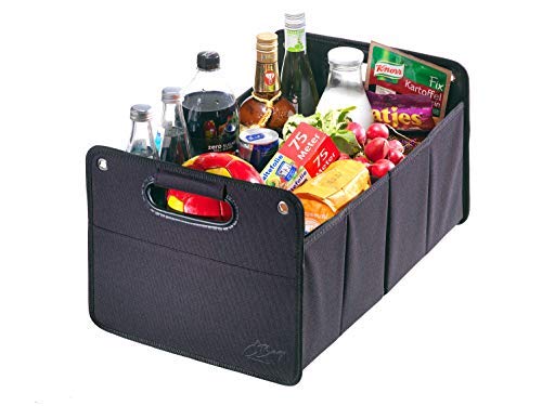 CBag schwarz - Robuste Auto-Faltbox | Stabilität | Geräumige Kofferraumtasche | Sekundenschnell Gefa