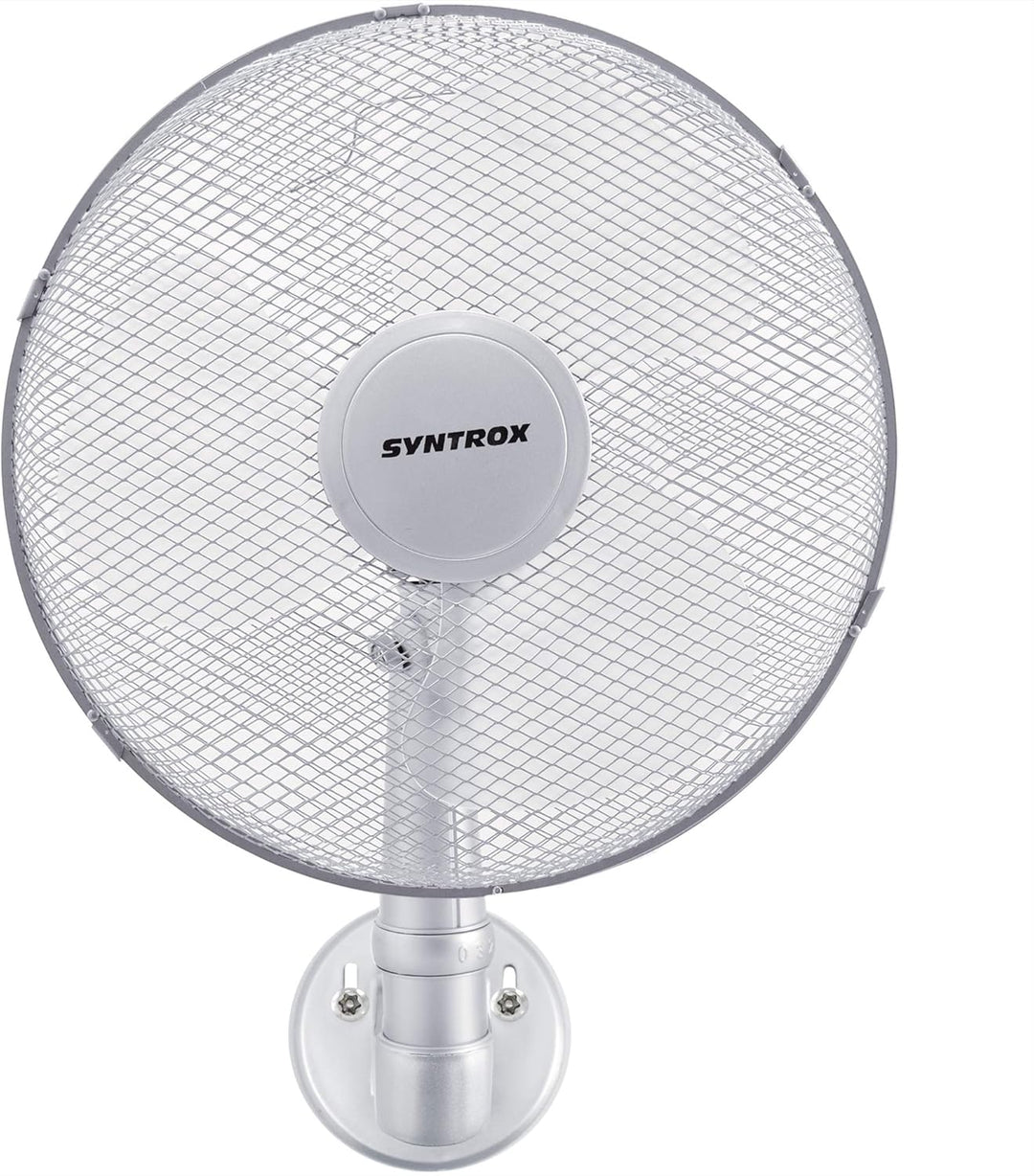 Syntrox Germany 3 in 1 Ventilator Standventilator Wandventilator Tischventilator 44 Watt Silber mit