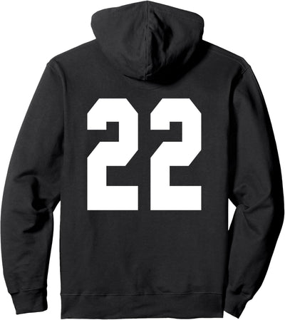 # 22 Team Sports Trikot vorne & hinten Number Player Fan Pullover Hoodie