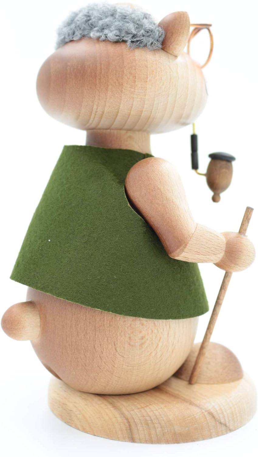 Kuhnert - Erzgebirgische Holzkunst Räuchermann Räucherfigur Hamster 18cm - Opa, Opa