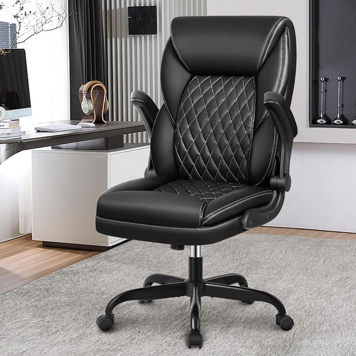 BestEra Executive Chefsessel Office Chair, Gross und Hoch Leder Ergonomic Bürostuhl Hoch Rücklehne H