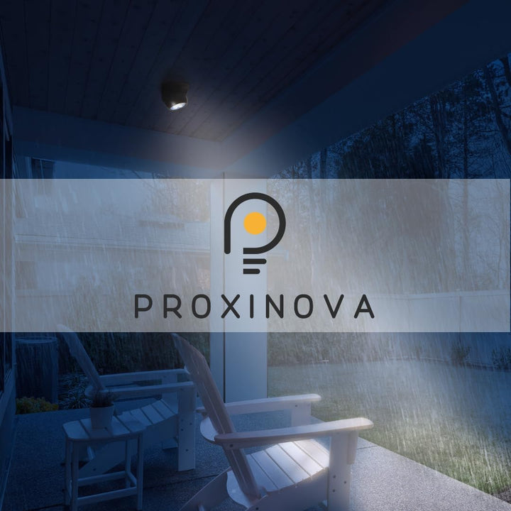 Proxinova Spot LED Strahler mit Bewegungsmelder PIR, 2 Stücke, 360° Rotation LED Strahler, Kugel Rud