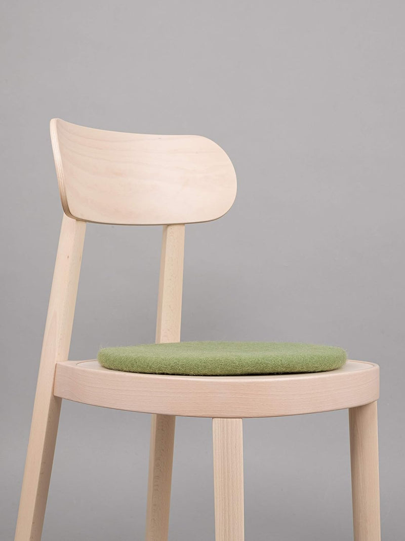 myfelt Flache Filz Sitzauflage, Filz Stuhlauflage - Kaspar - rund, Ø 36 cm, Dunkelgrün, Dunkelgrün