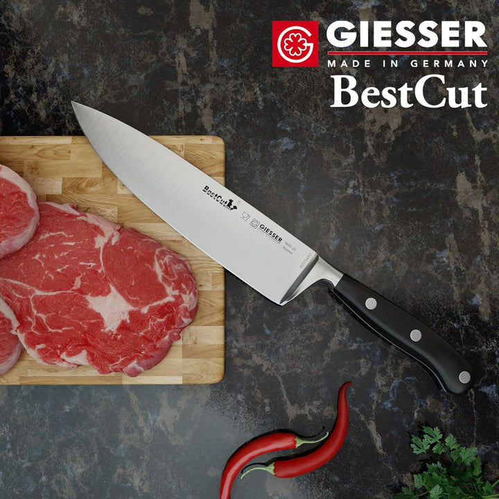 GIESSER seit 1776 - Made in Germany - scharfes esser geschmiedet 20 cm BestCut, hitzebeständig, schw