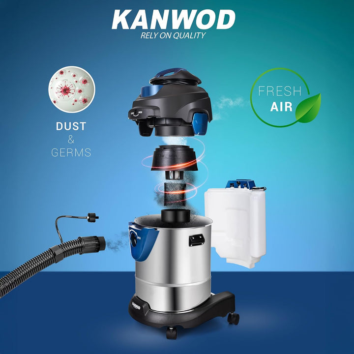 Kanwod Superwash Teppichbodenreiniger Waschsauger Universal Nass & Trockensauger | 1400W | Waschdüse
