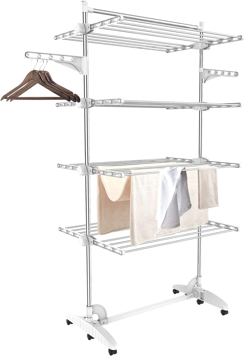 Todeco - Wäsche-Trockengestell, Wäscheständer - Material: Edelstahlrohre - Maximale Belastbarkeit: 3