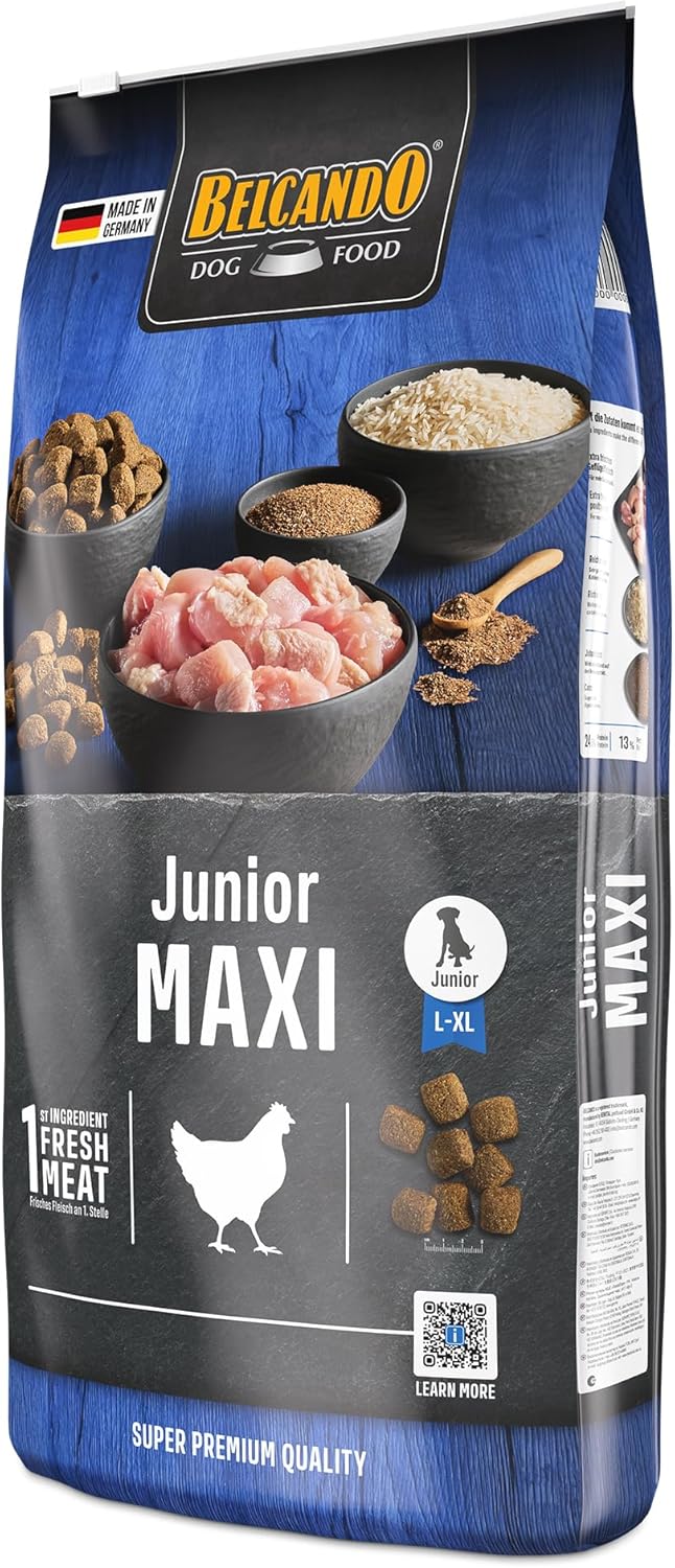 Belcando Junior Maxi [12,5 kg] Hundefutter | Trockenfutter für Junghunde grosser Rassen | Alleinfutt
