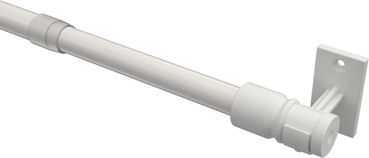Interdeco Cafehausstange (1 Stück), Scheibenstange Weiss in 12 mm Ø, Sora, 85-135 cm ausziehbar, 85-