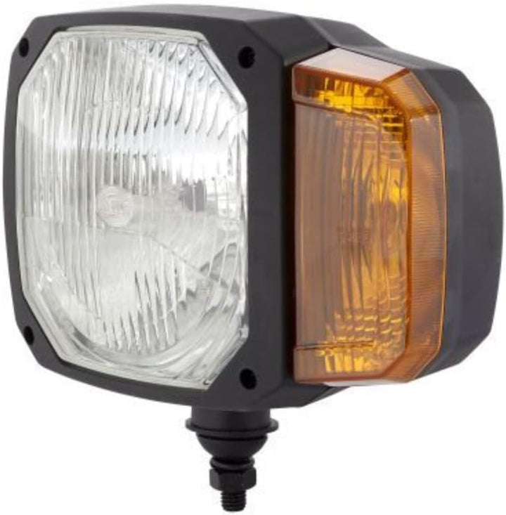 HELLA - Halogen-Hauptscheinwerfer - 12V - Einbau - Lichtscheibenfarbe: gelb - Stecker: DEUTSCH Steck