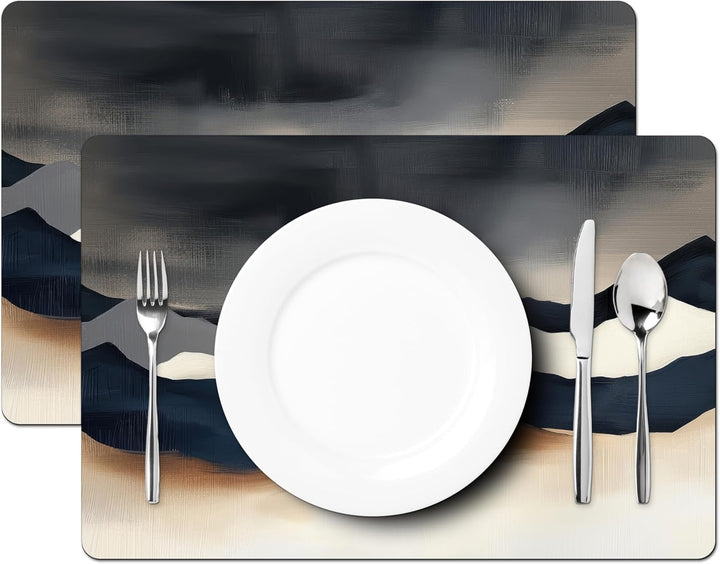 KitchenYeah© Platzsets Abwaschbar 6-Teilig 45x30 cm Tischsets Platzdeckchen rutschfeste Platzset Unt