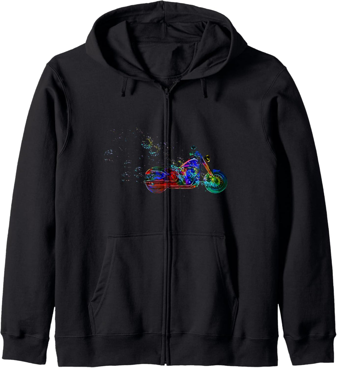 Motorrad Feenstaub Regenbogen Kapuzenjacke