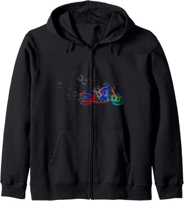 Motorrad Feenstaub Regenbogen Kapuzenjacke