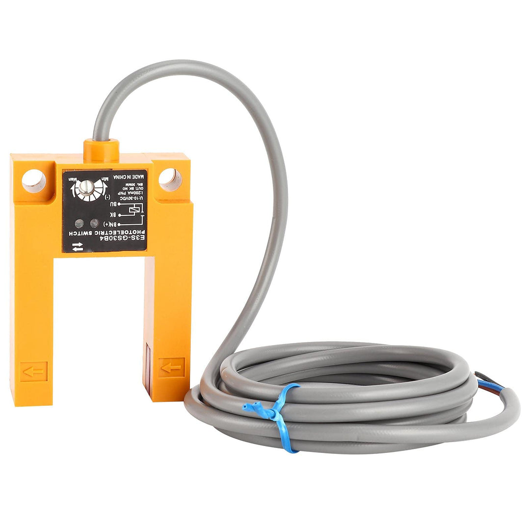 BERM E3S GS30B4 Fotoelektrischer Sensor, U-Nuten-Typ, PNP 3-Draht NO, DC10-30V 200mA, Schnelle Reakt