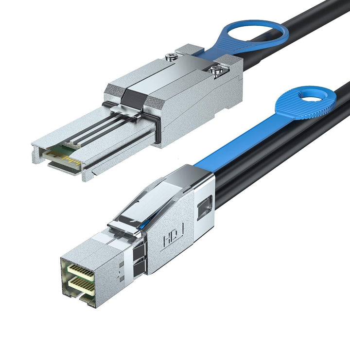 H!Fiber.com Mini SAS SFF-8088 auf SFF-8644 Raid Kabel für HD-Datenserver mit hoher Packungsdichte, 6