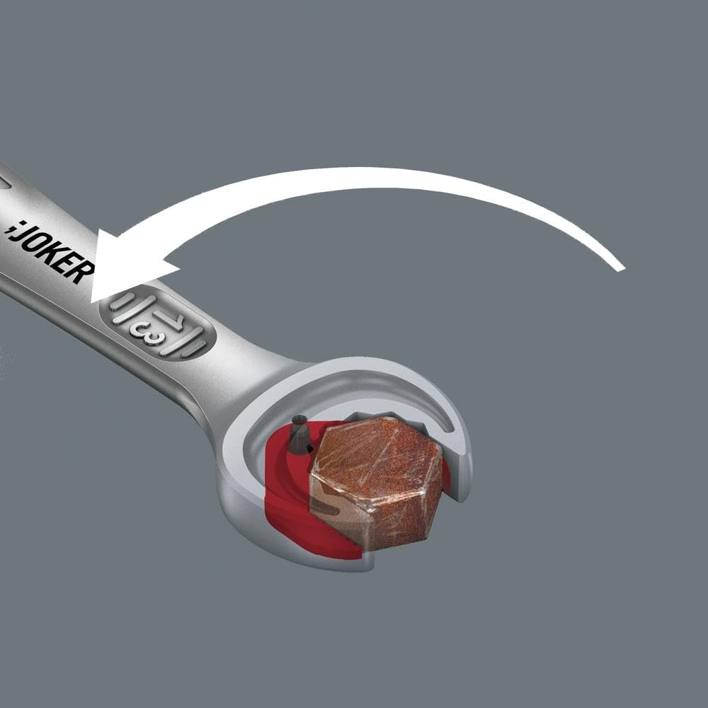 Wera Joker Maul-Ringratschen-Schlüssel, zöllig, 7/16 Zoll , 05073282001, 7/16 Zoll