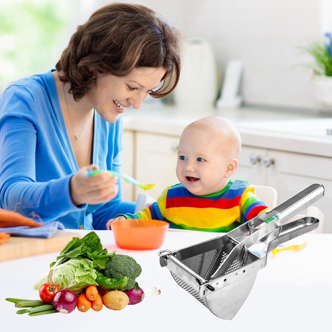 Brevanza Kartoffelpresse Edelstahl Stabil, Potato Ricer, Kartoffelquetsche Aus Edelstahl, Kartoffelp
