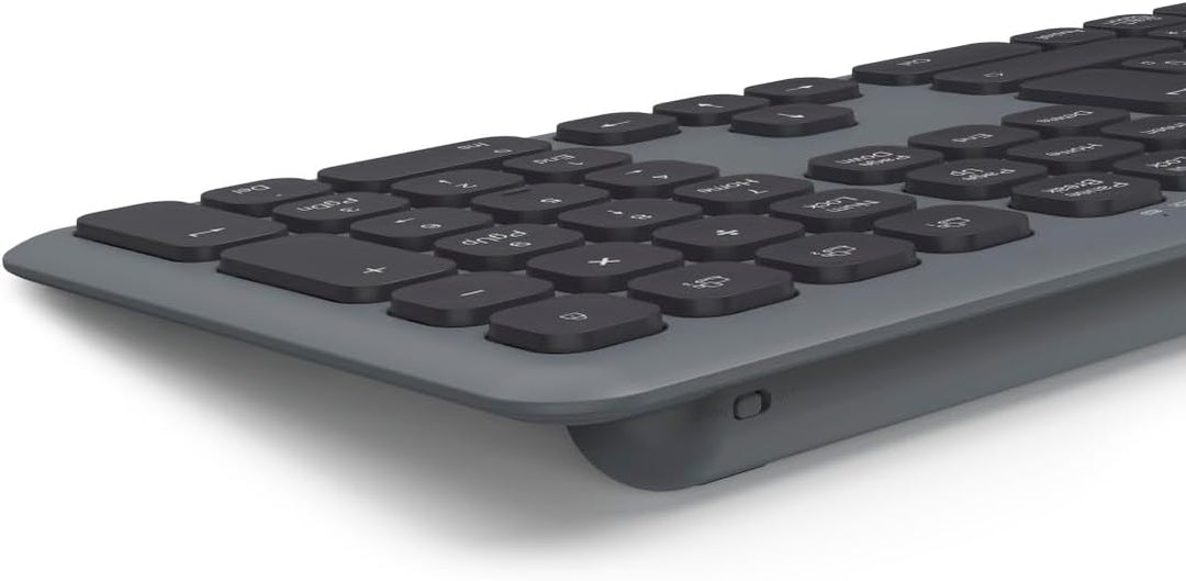 Multi-Device-Tastatur-Maus-Set WKM-550, kabellos, Funk/BT, SW, QWERTZ DE Tastatur-Maus-Set Schwarz,