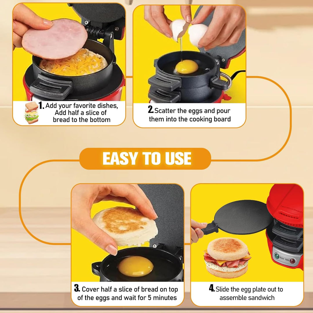 Sandwich Toaster Burger Maker, Effiziente Antihaft Heizplatten, Mit Digitalem Countdown-Timer, Spülm