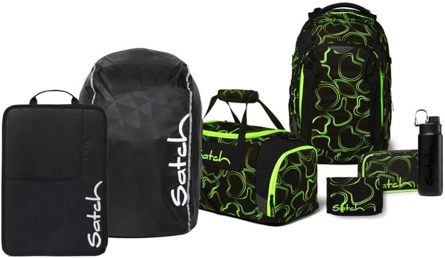 satch Match Kollektor Edition Schulrucksack Set 7tlg., Green Supreme