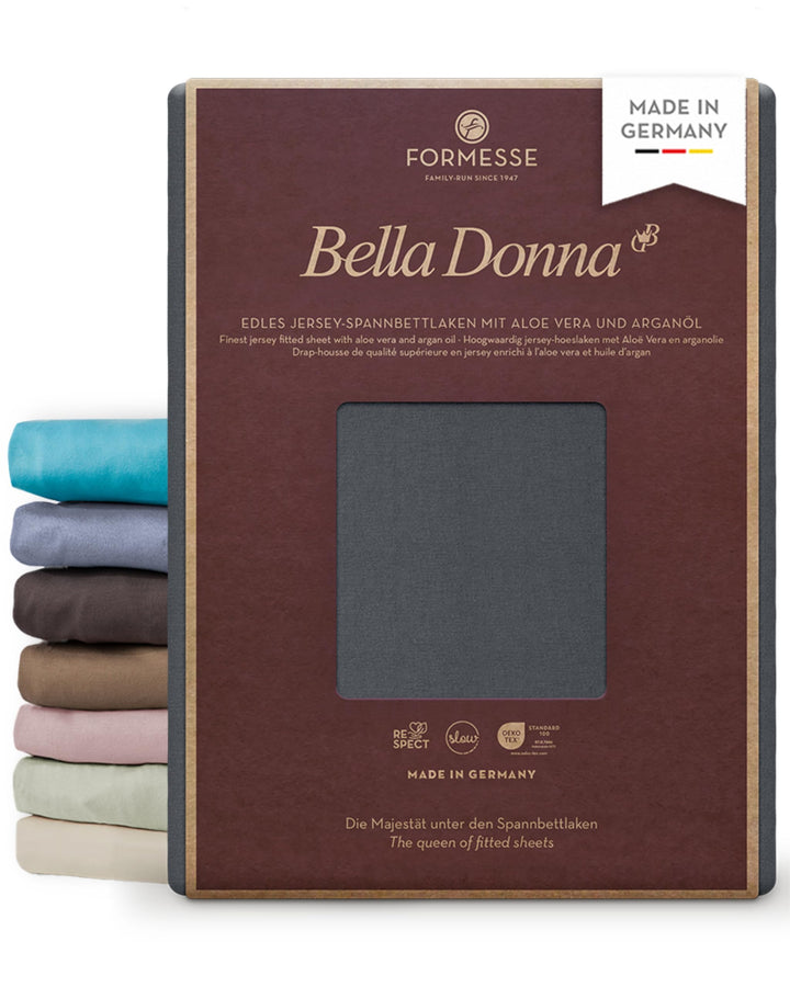 Formesse Bella-Donna Jersey Spannbettlaken Graphit, 120x200-130x220 cm