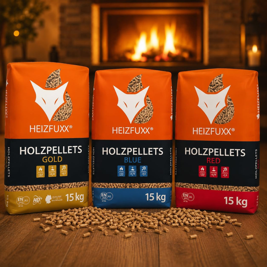 HEIZFUXX Red ENplus A1 Holzpellets Hartholz 30 kg (2 x 15 kg), 2 x 15 kg