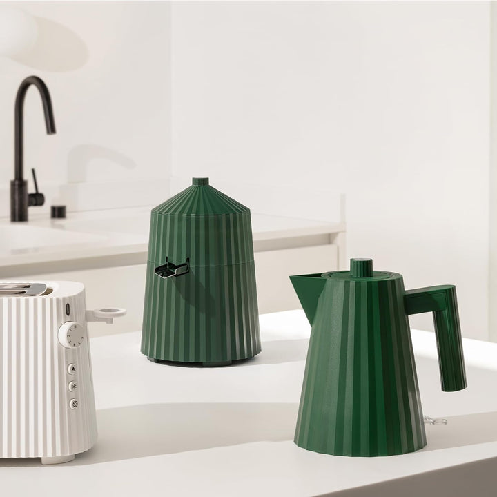 Alessi Plissé MDL06/1 GR - Design Elektrischer Wasserkocher, aus Thermoplastischem Harz, Europäische