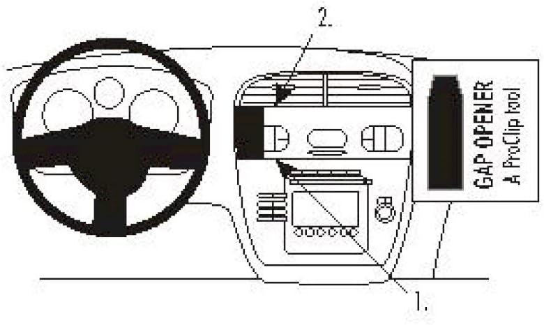 Brodit ProClip für Seat Altea 04-08 Center Mount schwarz