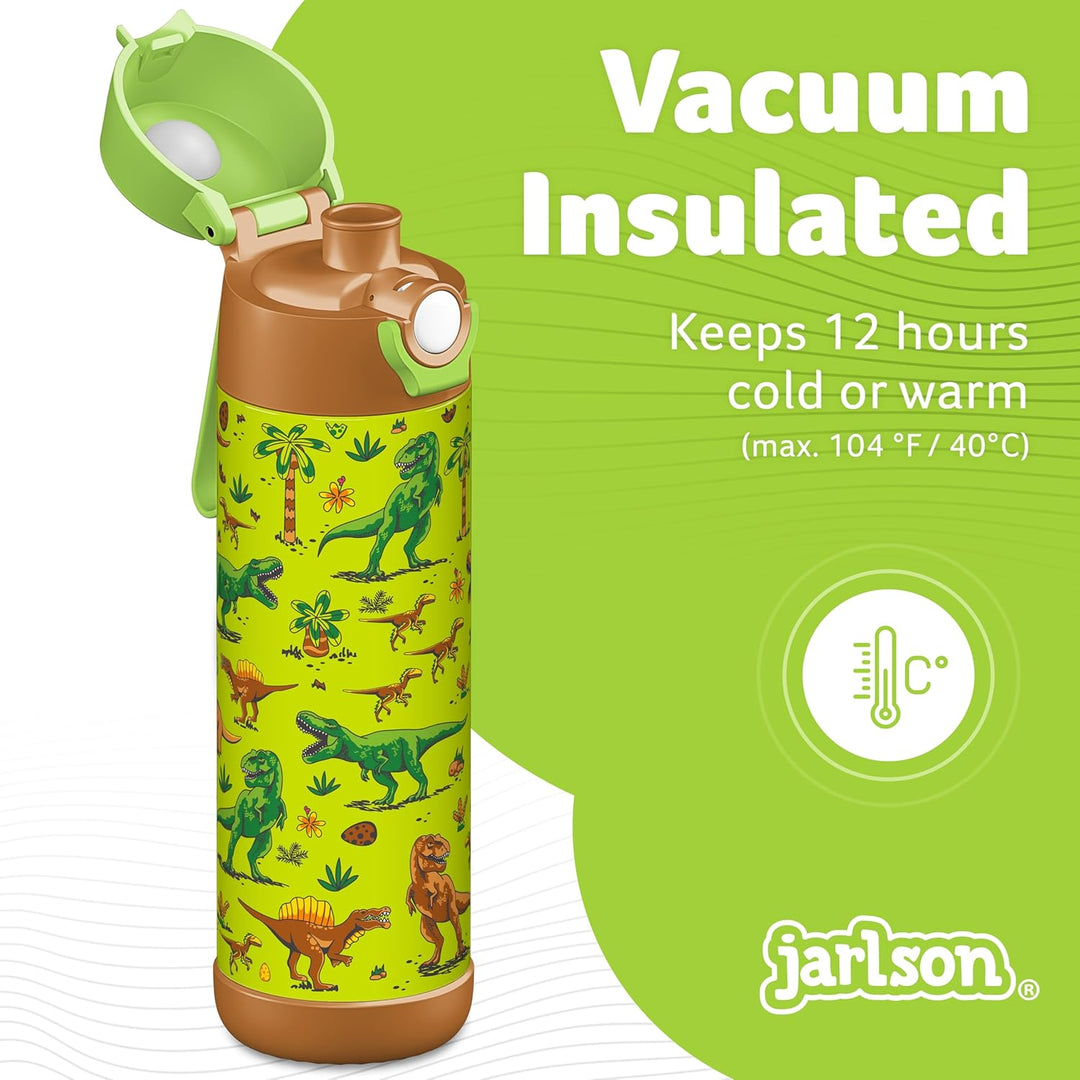 Jarlson® Trinkflasche Kinder Edelstahl MALI [THERMOSFLASCHE] - Kindertrinkflasche Auslaufsicher - Th