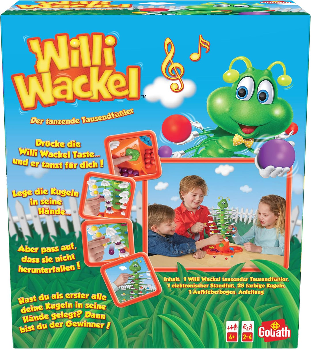 Goliath - Willi Wackel, Brettspiele ab 4 Jahren, Gesellschaftsspiele für 2 bis 4 Kinder, Kinderspiel