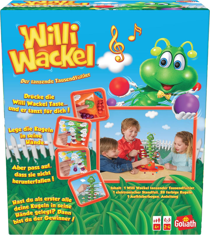 Goliath - Willi Wackel, Brettspiele ab 4 Jahren, Gesellschaftsspiele für 2 bis 4 Kinder, Kinderspiel