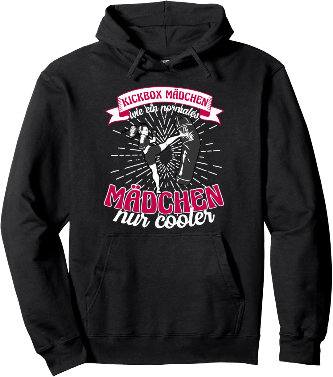Kickboxerin Kickbox Mädchen wie ein normales Mädchen Pullover Hoodie