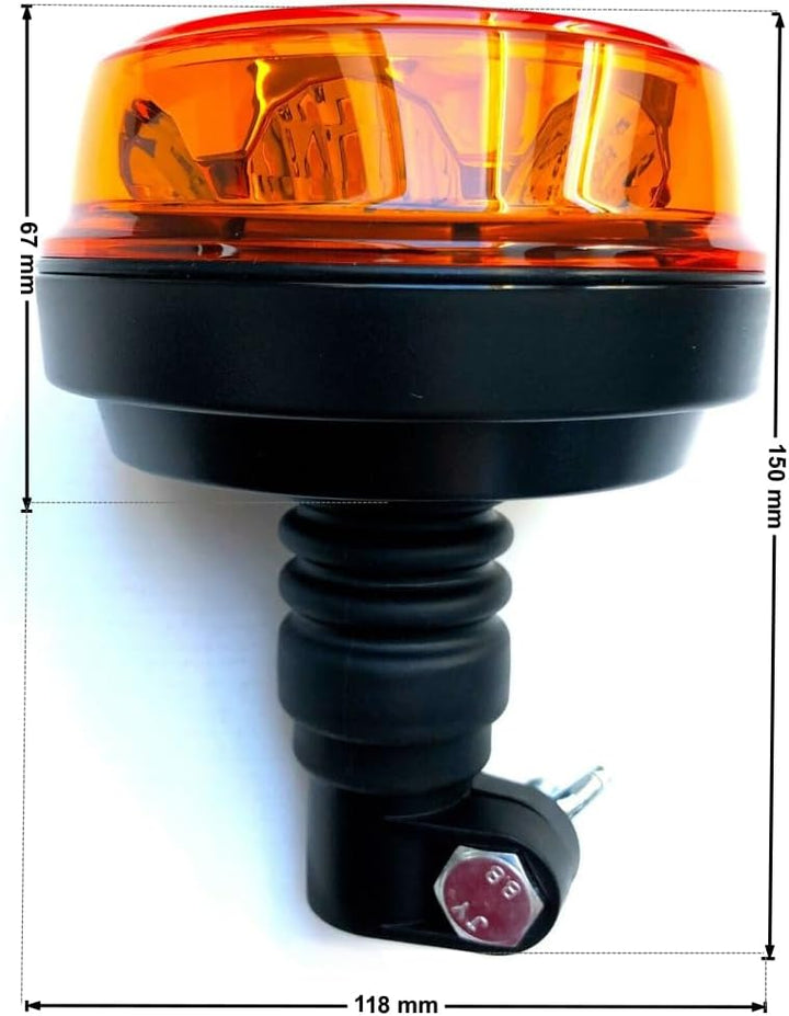MelTruck® LED Rundumleuchte mit 4 Blitzmuster 12V 24V E9 und Aufsteckrohr I für LKW PKW Traktor