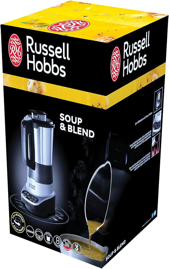 Russell Hobbs Multikocher [2in1: Suppenkocher und Mixer] Soup Maker (vollautomatischer Standmixer mi