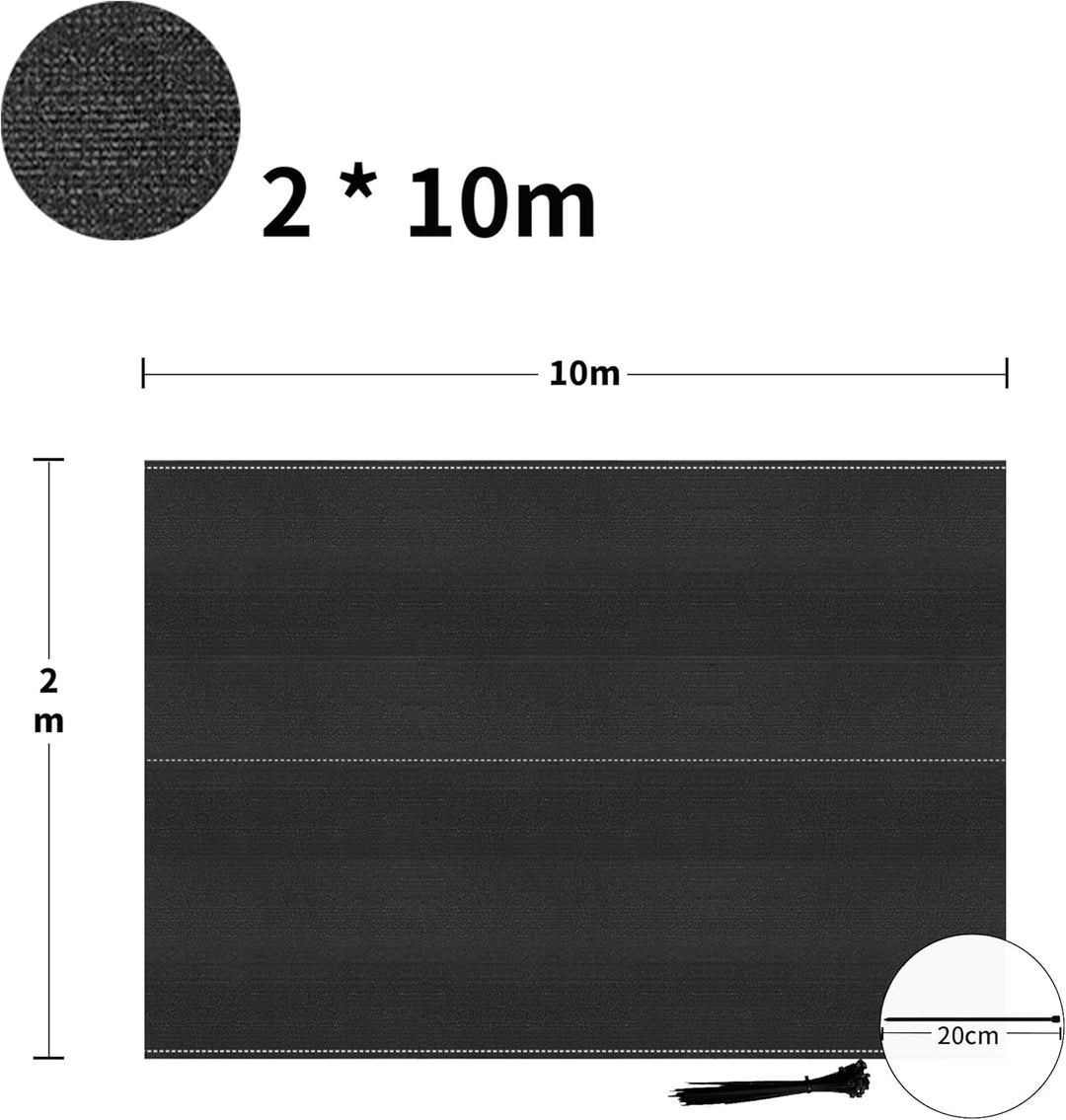 XMTECH HDPE Zaunblende Tennisblende Sichtschutz Zaun Netz aus 150 g/m², Windschutz Sonnenschutz Scha
