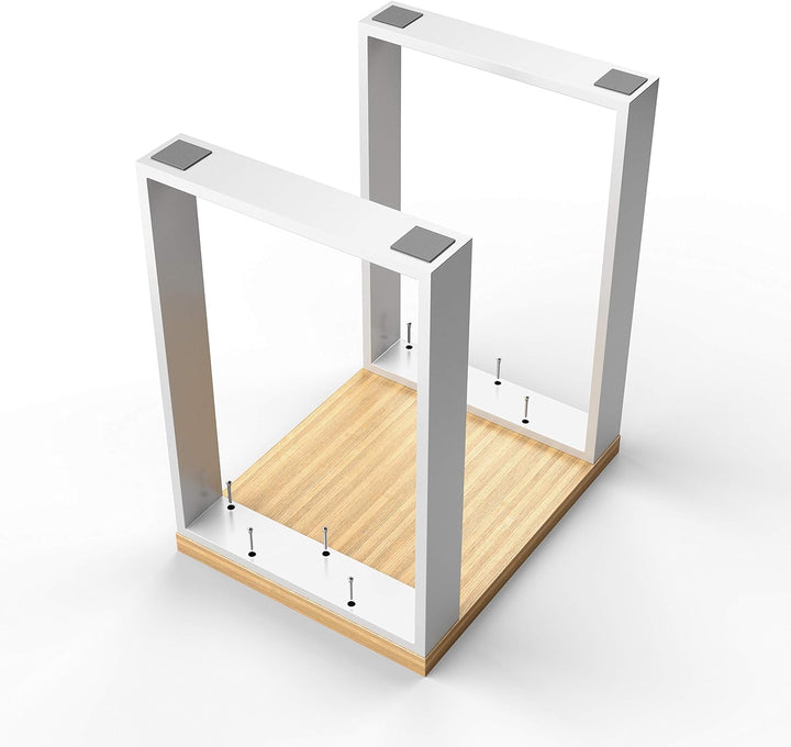 sossai® XXL Stahl Tischkufen TKK3 | Rahmenprofil: 100 mm x 20 mm | Breite 70 cm x Höhe 72 cm | Farbe