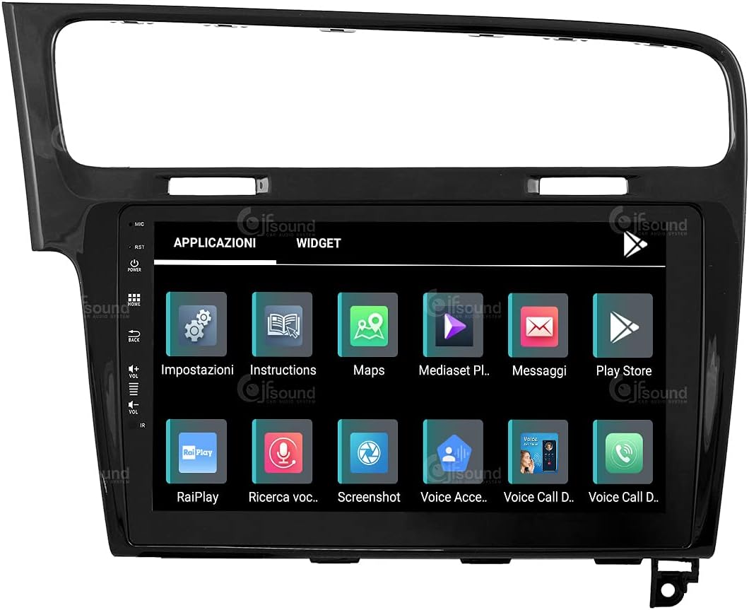 Personalisiertes Autoradio für Volkswagen Golf 7 schwarz Android GPS Bluetooth WiFi USB DAB+ Touchsc