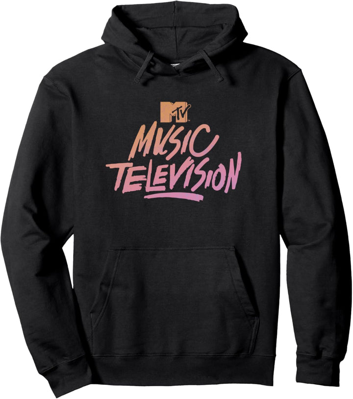 MTV Music Television Gradient Text Pullover Hoodie