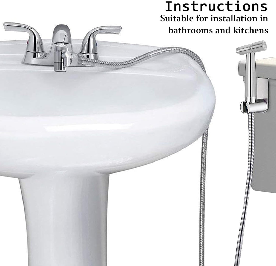 Bidet Edelstahl Handbrause, handgehaltenes Bidet-Toilettensprühgerät mit Dual-Modus (Jet/Stream) ， m