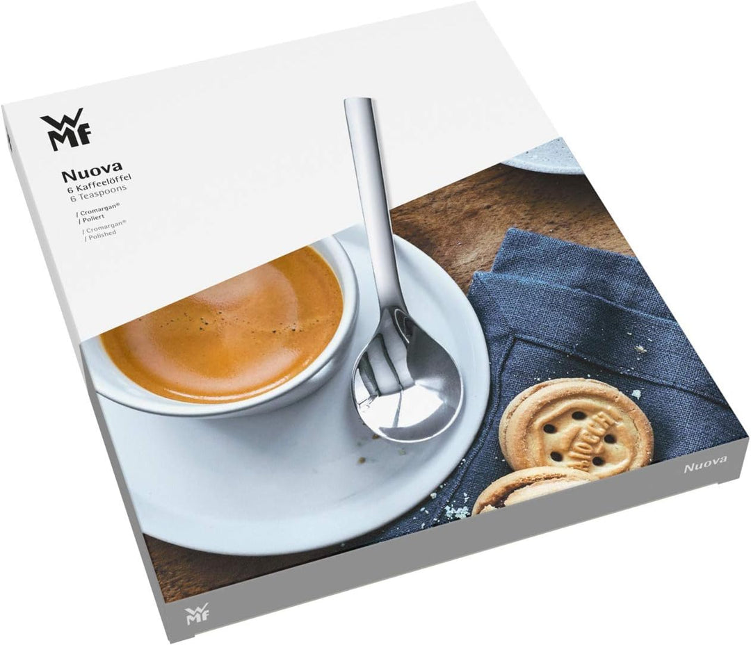 WMF Nuova Longdrinklöffel 6-teilig Lange Löffel 22 cm, Latte Macchiato Löffel, Joghurt, Cocktail & N