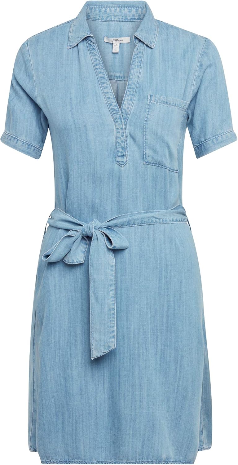 Mavi Denim Dress; Light Indigo