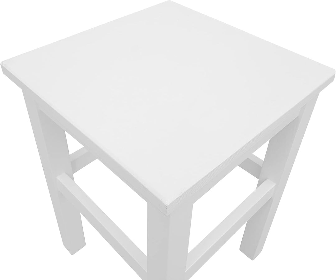 Erst-Holz Holzhocker Massivholzsitz ohne Lehne in Kiefer massiv Natur oder weiss V-90.71-41, Holzart