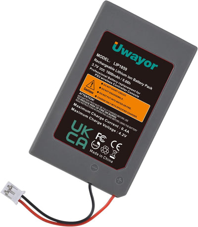 Uwayor LIP1359 Akku für PS3 Controller Akku PS3 Ersatz Akku 1800mAh für Sony Playstation 3 und Duals