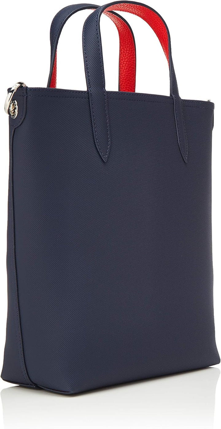 Lacoste Damen Nf2991aa Einkaufstasche Marine 166 Rouge, Marine 166 Rouge