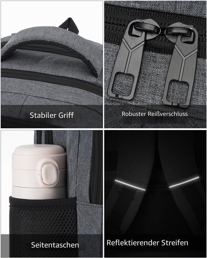 kadilong Rucksack Laptop Herren mit 17,3 Zoll Laptopfach Schulrucksack Jungen Teenager Wasserdicht m