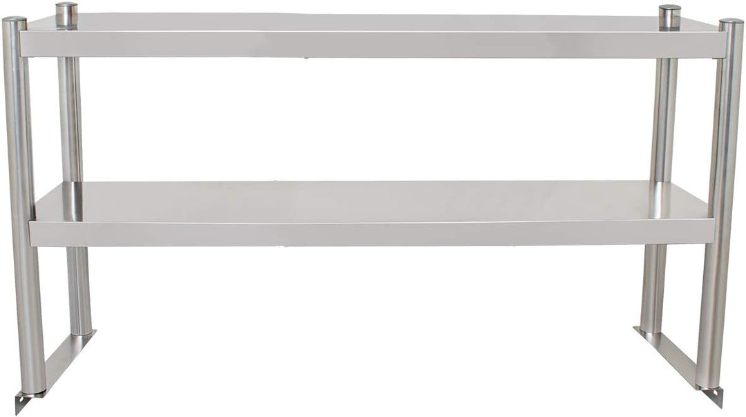 Beeketal 'BTA-100' Küchen Arbeitstisch Aufsatzboard 100 cm aus Edelstahl mit 2 Ablageflächern (Tragk