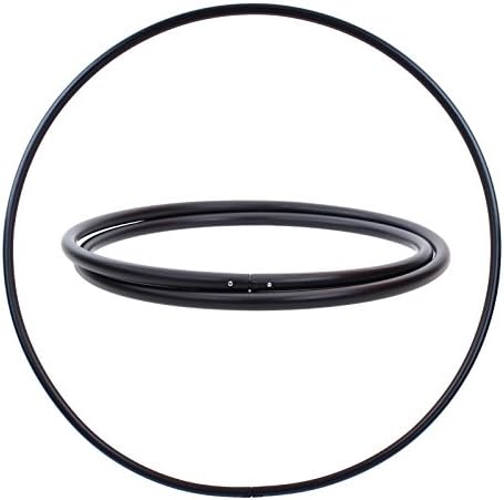 Hoopomania® Hula Hoop Rohling, HDPE-20mm, Ø60/70/80/90/100cm, farbig Schwarz Ø90cm, Schwarz Ø90cm