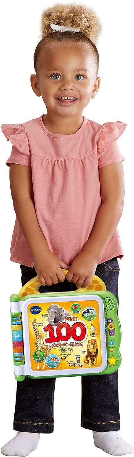 VTech Baby Mein 100-Wörter-Buch: Tiere – Interaktives Bildwörterbuch zum Lernen erster Wörter – Tier