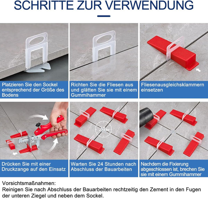 Fliesen Nivelliersystem 1.5mm Fugenbreite fliesen verlegehilfe nivelliersystem 1800 Stück Fliesenver