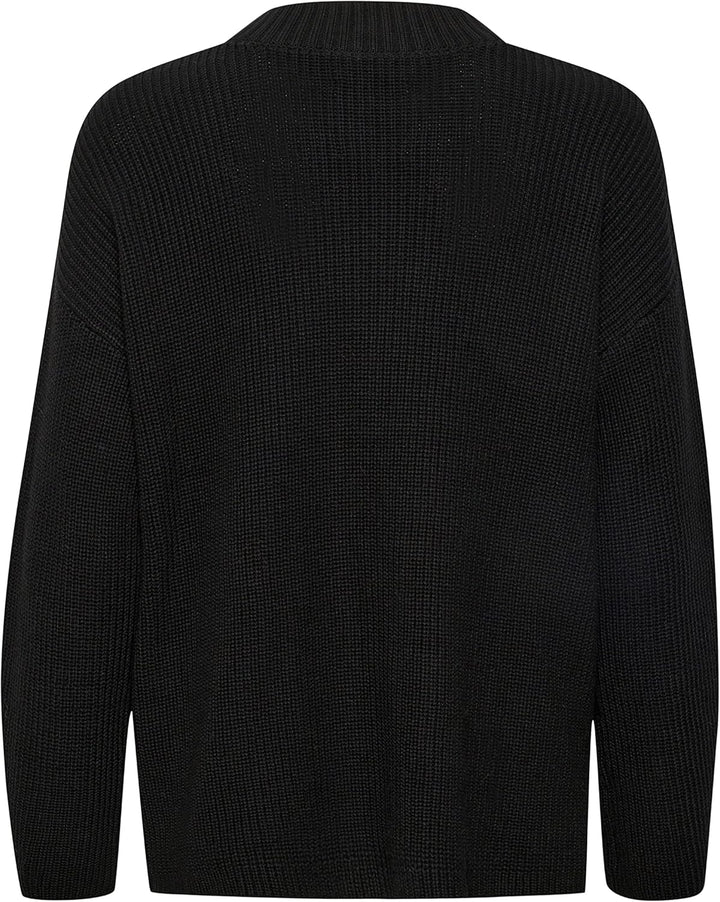 PART TWO Damen Reilapw Pu Pullover XXL Schwarz, XXL Schwarz